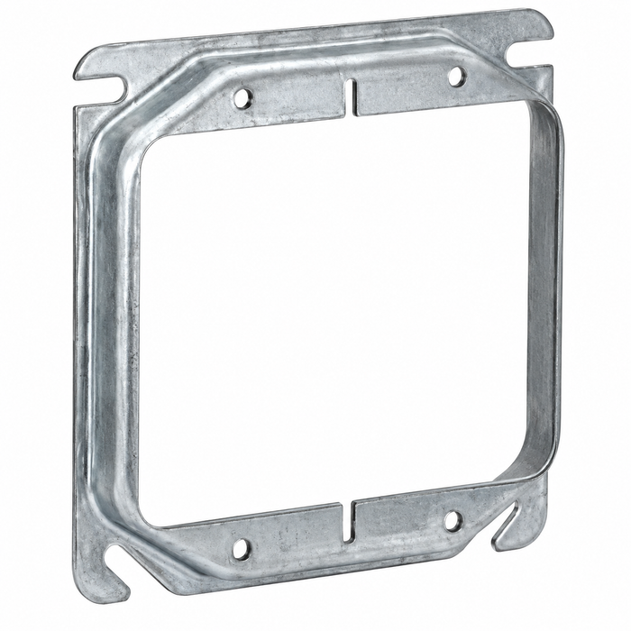 Topaz Lighting 4" Square Double-Gang Device Ring, Galv