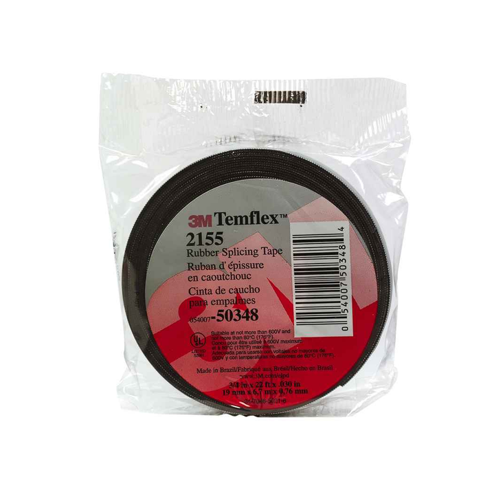 3M Temflex Rubber Splicing Tape 2155, 22 ft
