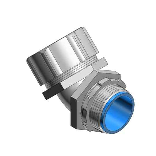 Thomas & Betts 3/4" Insulated 45 Degree Liquid Tight Connector - Malleable Iron Construction