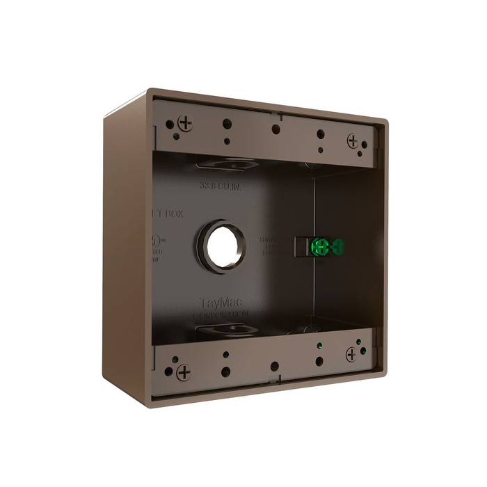 TAYMAC DB350 2-Gang Weatherproof Box with Three 1/2 in. Threaded Outlets