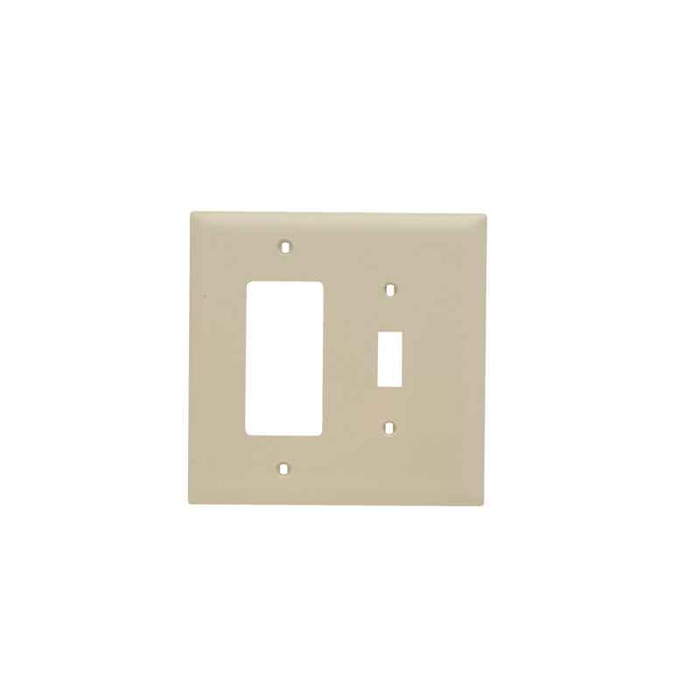 Pass & Seymour TradeMaster Jumbo Two-Gang Toggle/Decorator Combination Wallplate