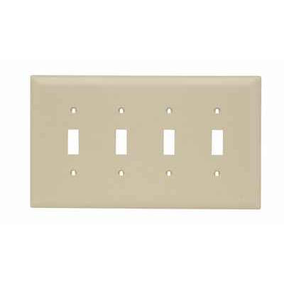 Pass & Seymour TradeMaster Jumbo 4-Gang Nylon Wall Plate with Toggle