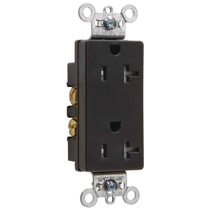 Pass & Seymour TR26342 20A 125V Spec-Grade Tamper-Resistant Decorator Duplex Receptacle