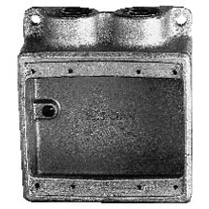 Crouse-Hinds FSS222 Condulet FS Device Box, Shallow, Feraloy Iron Alloy, Two-Gang