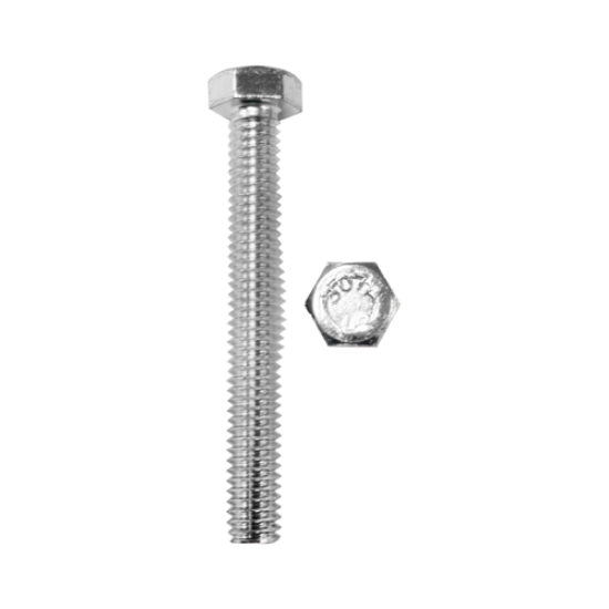 Minerallac Grade 2 Hex Tap Bolt, 3/8-16, Zinc-Plated Steel