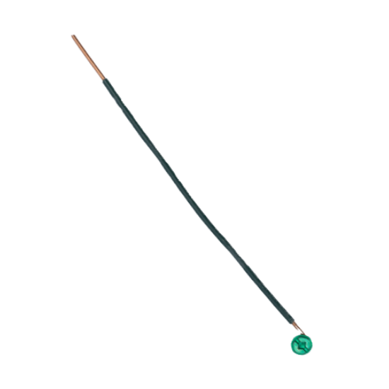 Minerallac 12AWG Grounding Pigtail with Quad Drive Screw Insulated Copper Wire, 100 Pack