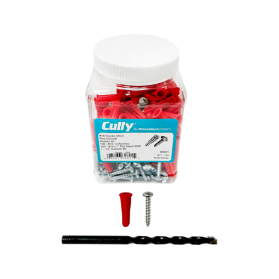 Minerallac Phillips/Slotted Pan Head Red Conical Anchor Kit - 201 Piece Professional Fastening System