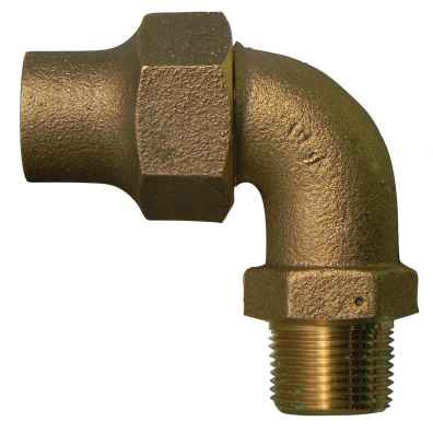 A.Y. McDonald Quarter Bend Fitting, Flare x MNPT, No-Lead Brass