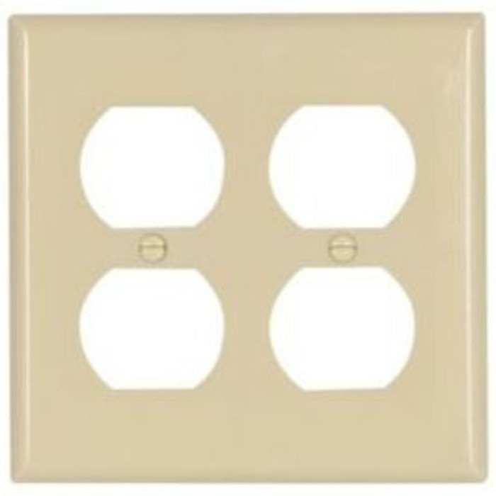 Eaton 2-Gang Duplex Receptacle Wallplate, Thermoset