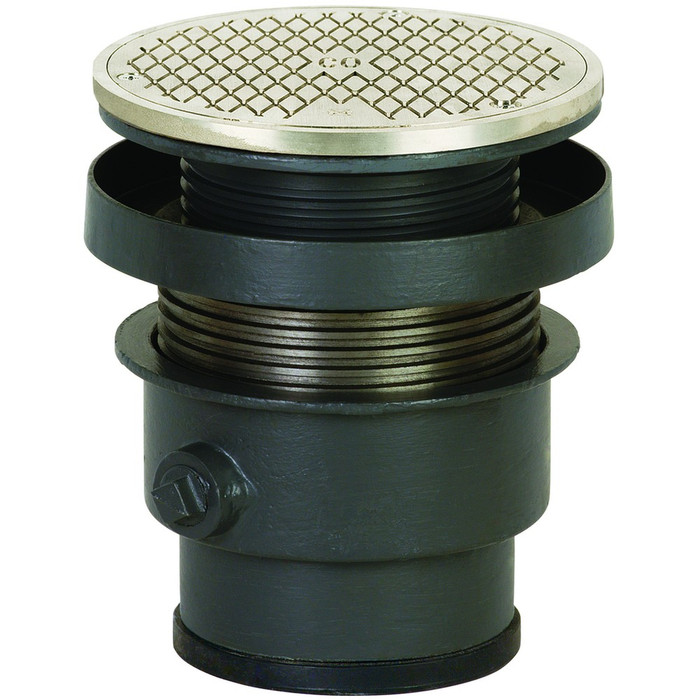 Sioux Chief 834-63DNR 3" Adjustable Round Cleanout with Nickel-Bronze Cover