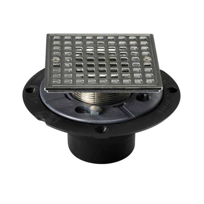 Sioux Chief 821-2A-3 Membrane-Compatible ABS Shower Pan Drain, Selectable Strainer Finish