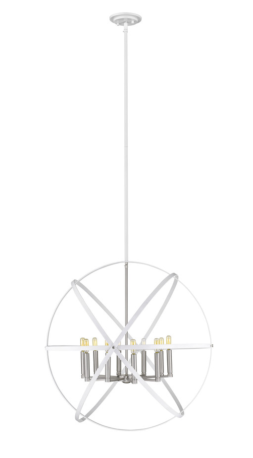 Z-Lite 463-36HWH-BN Cavallo 10-Light Chandelier