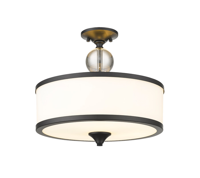 Z-Lite 307SF-MB Cosmopolitan 3-Light Semi Flush Mount