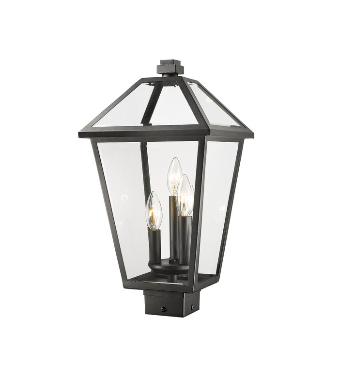 Z-Lite 579PHBS-BK Talbot 3-Light Outdoor Post Mount Fixture