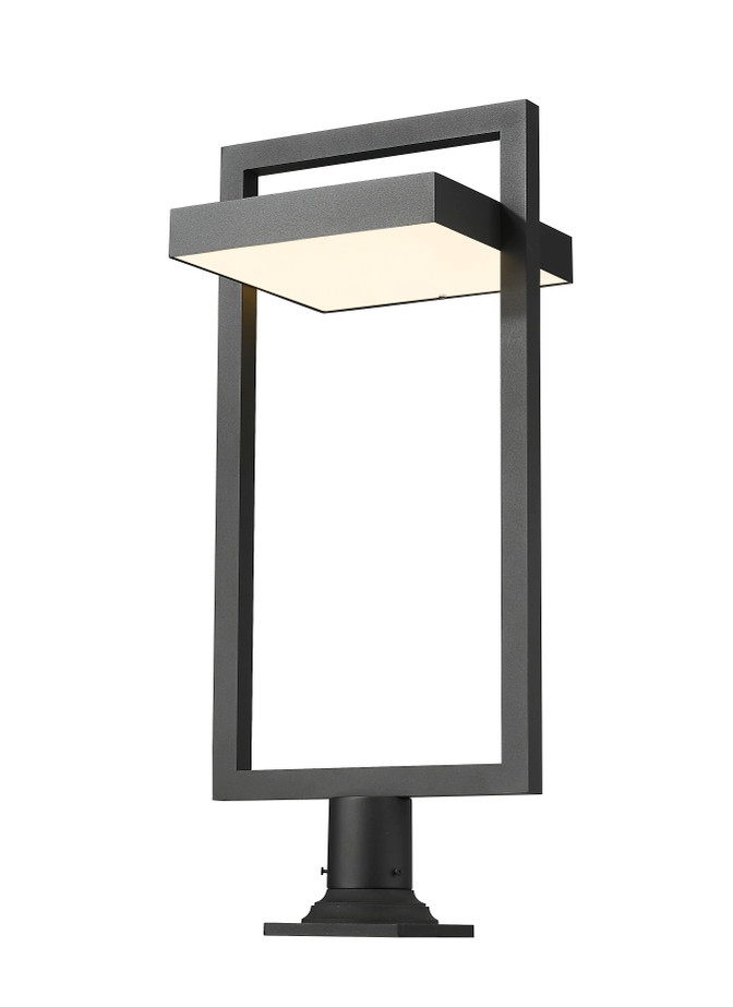 Z-Lite 566PHXLR-533PM-BK-LE Luttrel Single Light Outdoor Pier Mounted Fixture