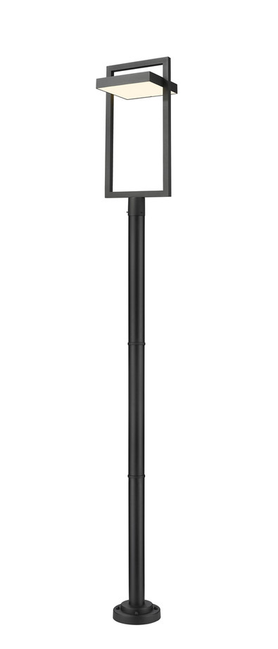 Z-Lite 566PHXLR-567P-BK-LED Luttrel Single Light Outdoor Post Mounted Fixture