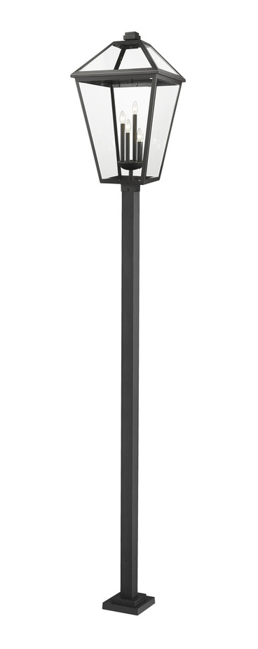 Z-Lite 579PHXLXS-536P-BK Talbot 4-Light Outdoor Post Mounted Fixture