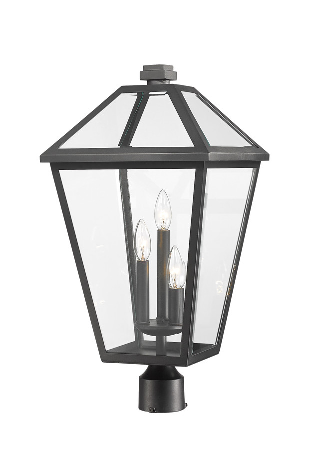 Z-Lite 579PHXLR-BK Talbot 3-Light Outdoor Post Mount Fixture