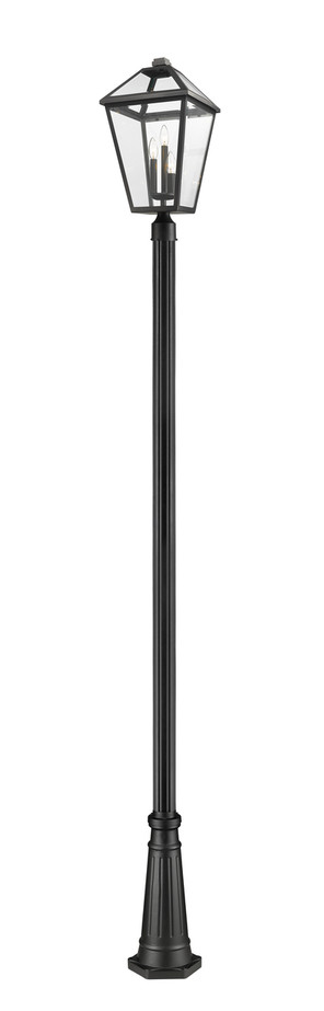 Z-Lite 579PHXLR-519P-BK Talbot 3-Light Outdoor Post Mounted Fixture