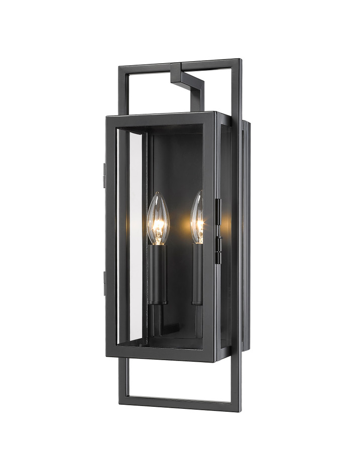 Z-Lite 598S-BK Lucian 2-Light Outdoor Wall Light