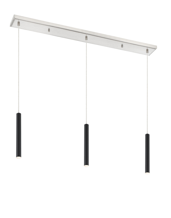 Z-Lite 917MP12-MB-LED-3LBN Forest 3-Light Linear Chandelier