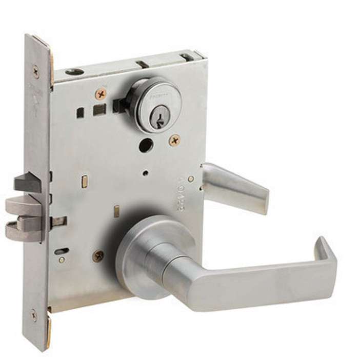 Schlage L9092EU - Electrified Mortise Lock - Grade 1, Fail Secure, Outside Levers EU, Outside Cylinder Override