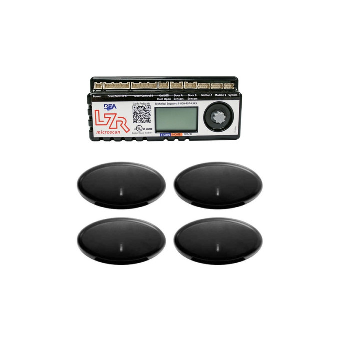 LCN Double Door Safety Package with Four Door-Mounted Sensors and ANSI A156.10 Monitoring