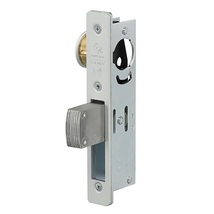 Adams Rite MS1850SN Series - ANSI Size Laminated Stainless Steel Straightbolt Deadlocks (Cylinder Not Included)