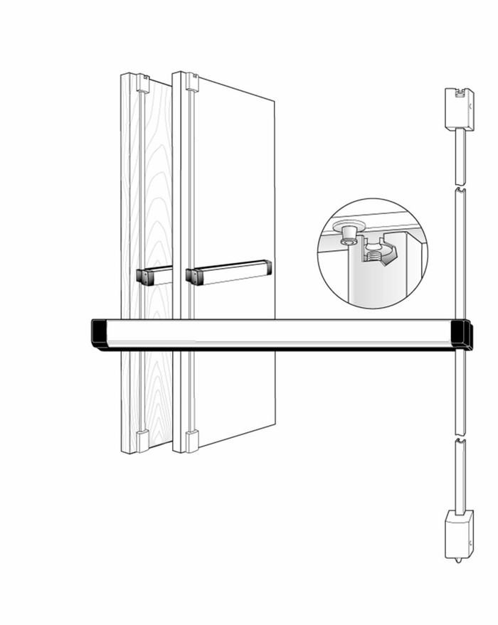 Adams Rite 8900 (Life-Safety) Concealed Vertical Rod Exit Device