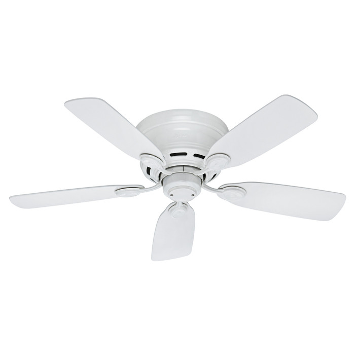 Hunter 42" 5 Blade Low Profile Low Profile Ceiling Fan and Pull Chain