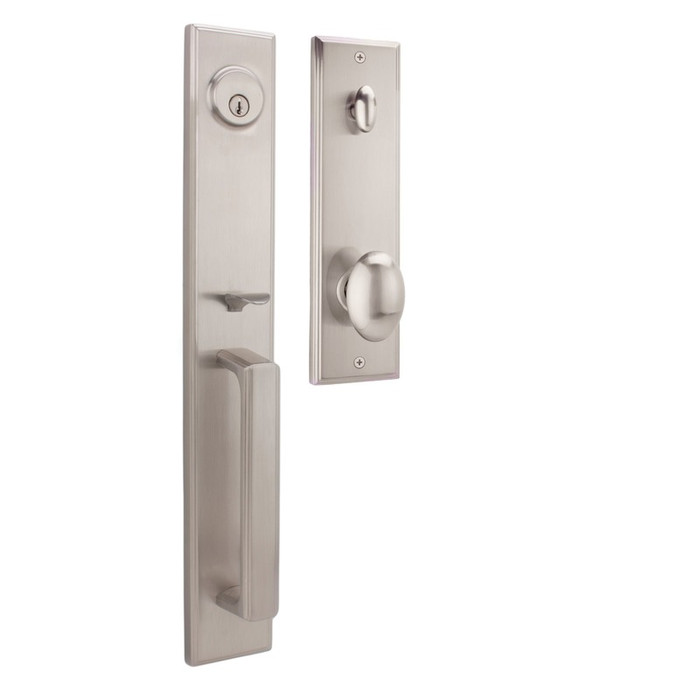 Weslock 6691 Belmont Handleset with Impresa Knob - Deadbolt Keyed One Side