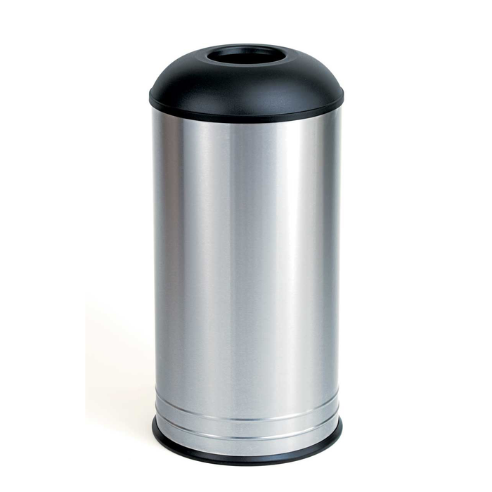 Bobrick B-2300 Waste Receptacle with Black Dome-Top – 18-Gal.