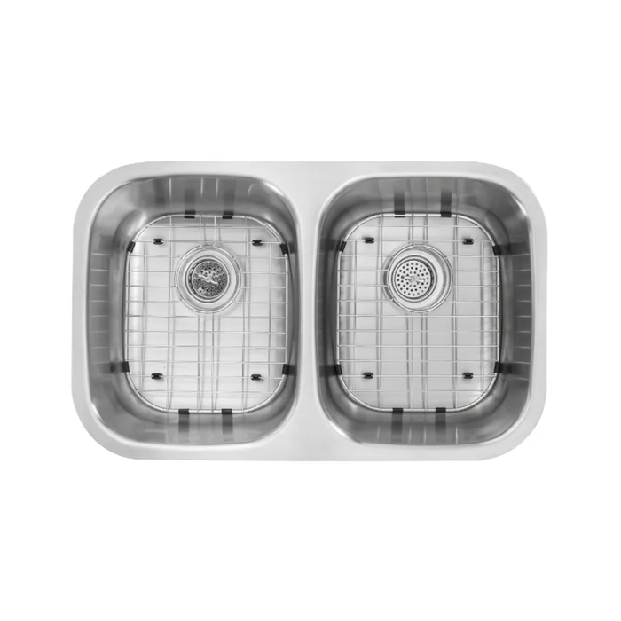 Cahaba CASS18UM29DB Undermount 29-3/8 in. 50/50 Bowl 18 Ga. Stainless Steel Kitchen Sink
