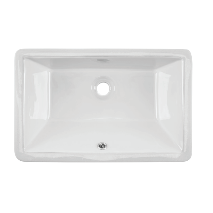 Cahaba CA425T18 Undermount 21 in. Glazed Porcelain Trough Bathroom Sink