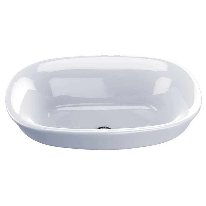 TOTO LT480G Maris Oval Semi-Recessed Vessel Bathroom Sink with CEFIONTECT