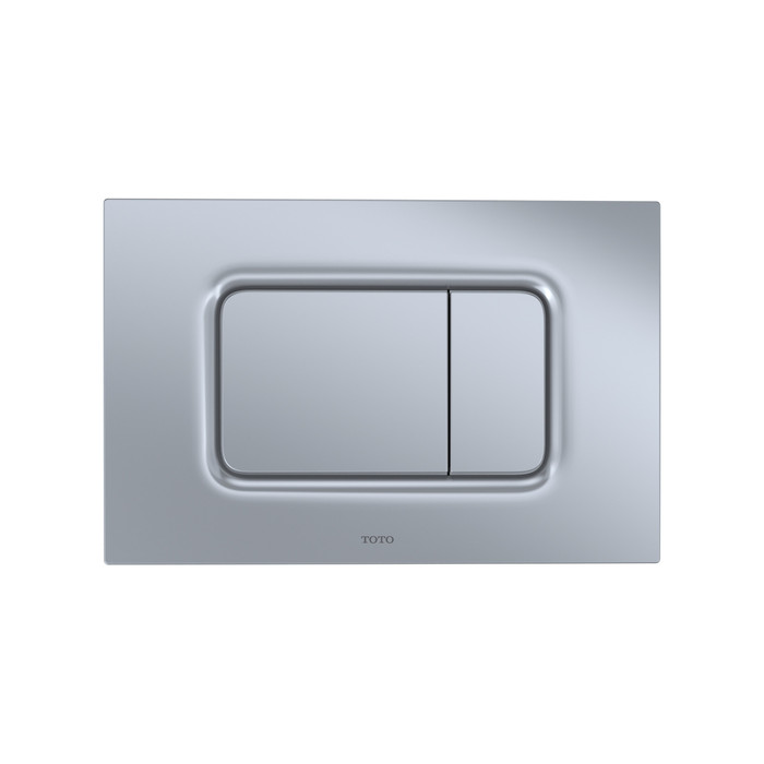 TOTO YT920 Dual Flush Rectangle Push Button Plate for Select DuoFit In-Wall Tank Unit Matte Silver