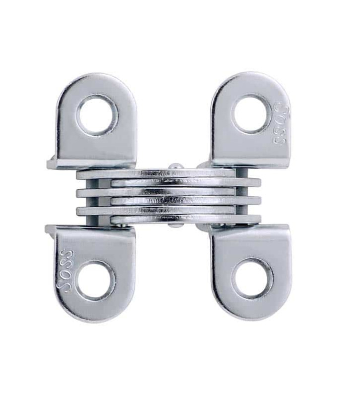 SOSS SOSS 314 Invisible Hinge (for use in metal applications that are no more than 1/8" thick) made of steel, single action hinge opens a full 180 degrees 314