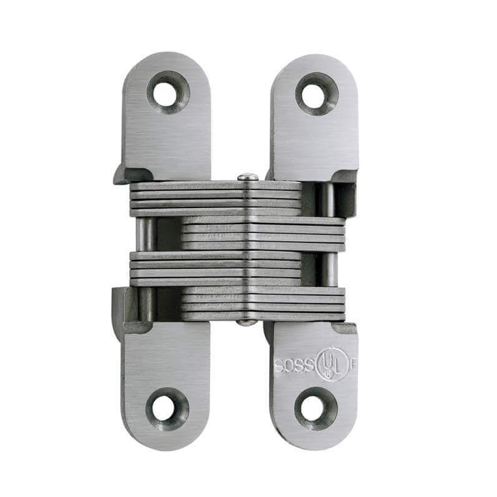 SOSS 416SS Invisible Hinge, 4-5/8" Satin Stainless Steel with 3-Hour Fire Rating