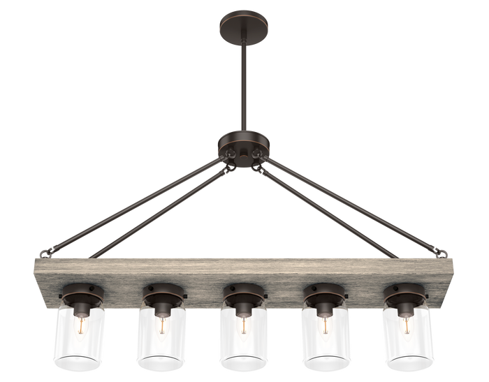 Hunter FAMC53 Devon Park 5-Light Linear Chandelier