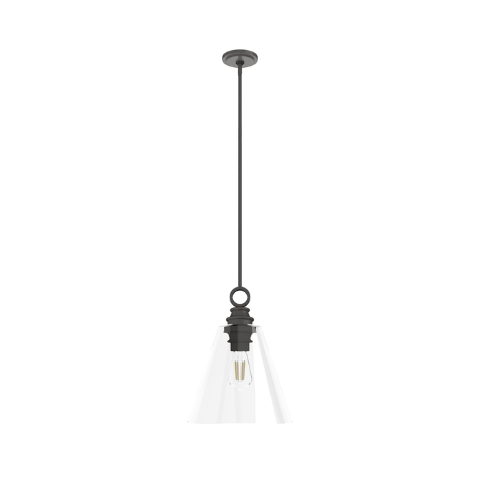 Hunter Klein 1-Light Glass Pendant 14 inch