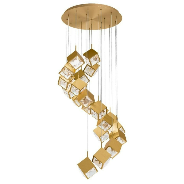 WAC Lighting PD-29321R Ice Cube 21-Light Round Multi-Light LED Pendant
