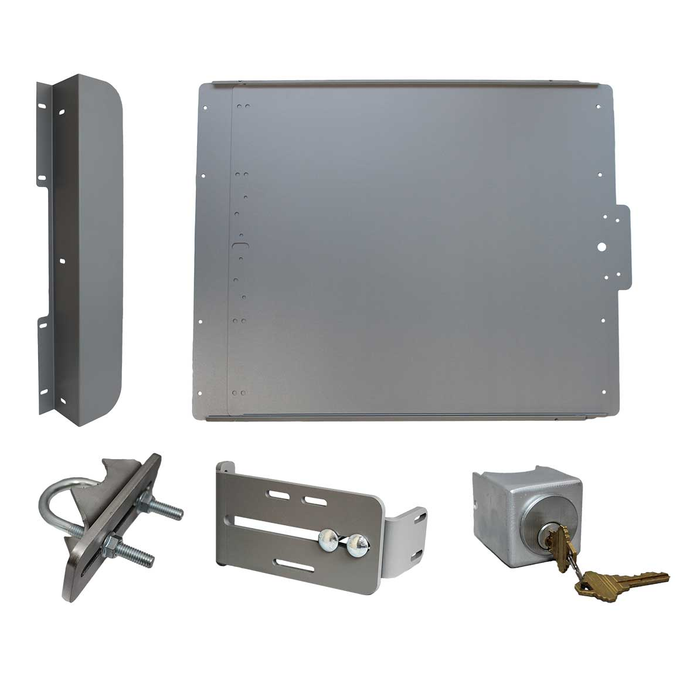 Lockey ED50 Edge Panic Shield Safety Kit with Strike Bracket and Key Cylinder for 36" and 48" Doors