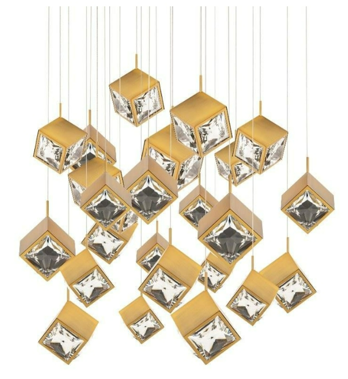 WAC Lighting PD-29325S Ice Cube 23-Light Linear Multi-Light LED Pendant