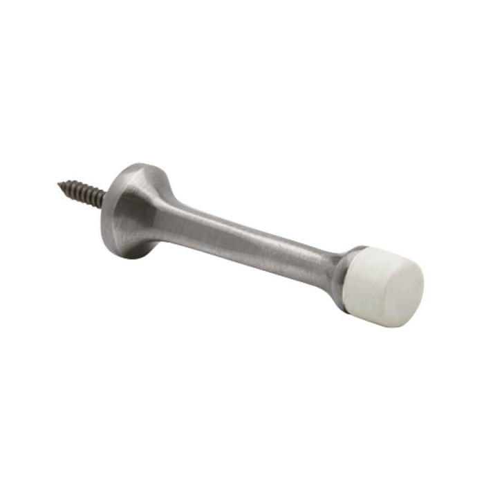 Ives 61A Aluminum Baseboard Door Stop, 3-3/16" Projection, 7/8" Base Diameter, Satin Nickel finish