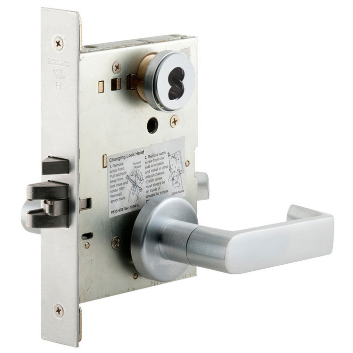 Schlage L9080 - Storeroom 06Lever Mortise Lock - Grade 1 Non-Deadbolt Function Single Cylinder Keyed Lever Lock