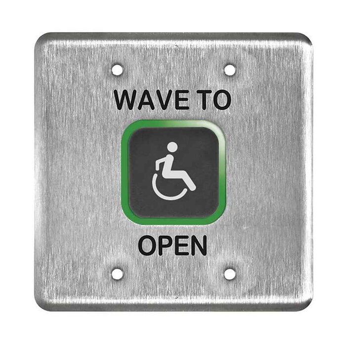 LCN 8310-810DA Square Touchless Actuator with ADA Wheelchair Icon in Satin Stainless Steel