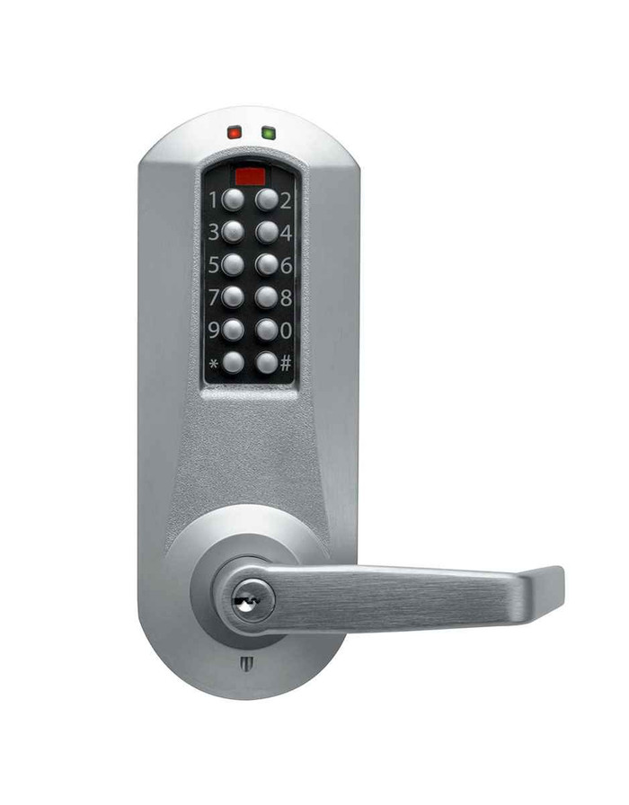 Dormakaba Dormakaba E-Plex E5031XSWL Cylindrical Lock, Winston Lever, 100 Access Codes, 3,000 Audit Events, KIL, Schlage C Keyway DOR-E5000-Cylindrical
