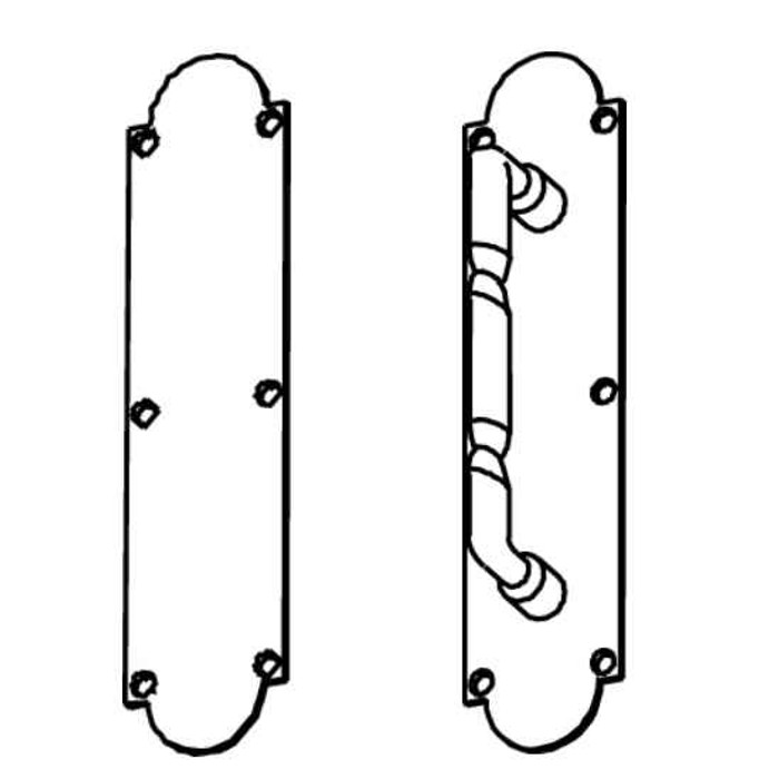 Trimco Trimco 1070 Series Classic Push/Pull Plates (3-1/2" x 15") TRI-107X-2