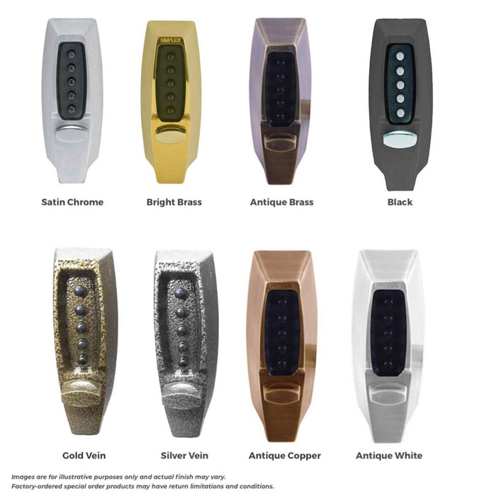 Dormakaba Simplex 7100 Series Auxiliary Pushbutton Lock with Thumbturn ...