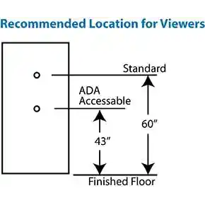 Rockwood 622 UL Listed 190-degree Door Viewer for 1-3/8" to 2-1/8" Doors